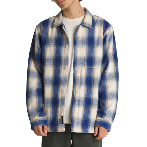 Vans Permberton Long-Sleeve Shirt Men's 2023 in Blue size Small | Cotton