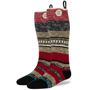 Image of Stance Merry Merry Stocking Socks 2023 - OS in Red | Nylon/Cotton/Elastane