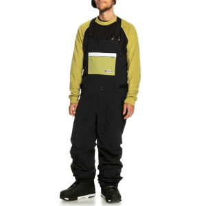 Image of Quiksilver Fly High Bib Pants Men's 2024 in Black size X-Small | Plastic