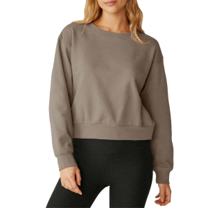 Women's Beyond Yoga On The Go Pullover 2024 in Brown size X-Small | Cotton/Polyester