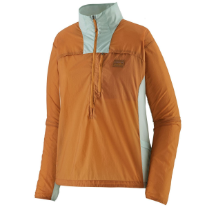 Image of Women's Patagonia Houdini Stash 1/2 Zip Pullover Jacket 2024 in Brown size 2X-Large | Nylon