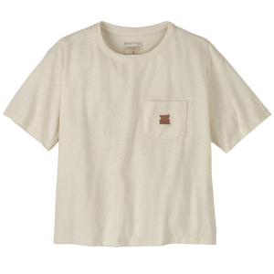 Image of Women's Patagonia Channel Islands Easy Cut Pocket Responsibili T-Shirt 2024 in White size Medium | Cotton/Polyester