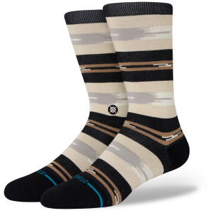 Image of Stance Trail Bound Crew Socks 2024 in Black size Large | Nylon/Cotton/Elastane