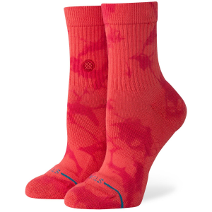 Image of Stance Dye Namic Quarter Socks 2024 in Red size Small | Nylon/Cotton/Elastane