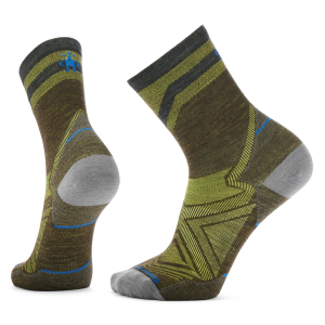 Smartwool Run Zero Cushion Mid Crew Pattern Socks 2024 size Large | Nylon/Wool/Elastane