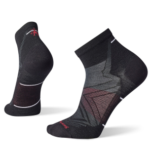 Smartwool Run Zero Cushion Ankle Socks Men's 2024 in Black size Large | Nylon/Wool/Elastane