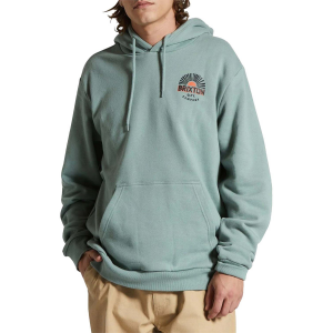 Image of Brixton Rising Sun Hoodie Men's 2024 in Green size Medium | Cotton/Polyester