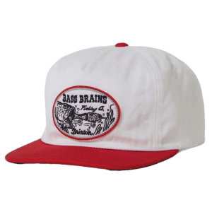 Image of Brixton Bass Brains Swim HP Snapback Hat 2024 in White | Cotton