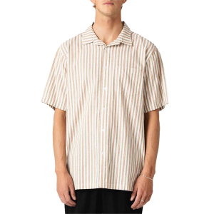 Former Reynolds Striped Short-Sleeve Shirt Men's 2024 in White size Medium | Cotton