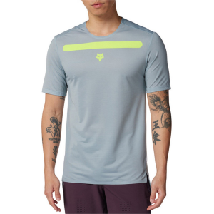 Image of Fox Racing Flexair Aviation Race Jersey 2024 in Gray size Small | Elastane/Polyester