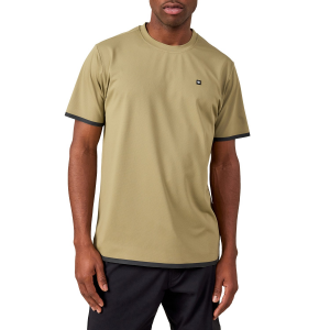686 Let's Go Tech T-Shirt Men's 2024 Khaki in Sage size Large | Polyester/Plastic