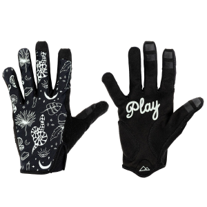 Image of Women's Wild Rye Galena Gel Bike Gloves 2024 in Black size Small | Spandex/Suede/Polyester