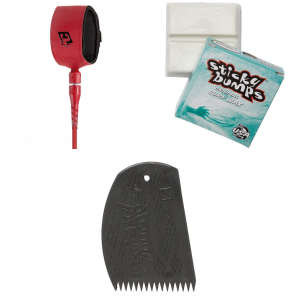 Image of Creatures of Leisure Superlite Lite 6' Surf Leash 2024 - 6 Package (6 ft) + Wax in Black