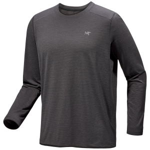 Image of Arc'teryx Cormac Long-Sleeve Crew Men's 2025 Gray in Black size Small | Polyester