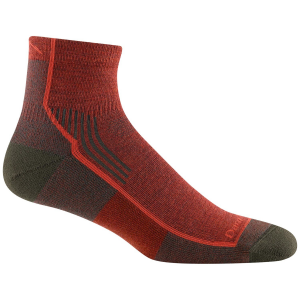 Darn Tough Hiker Quarter Midweight With Cushion Socks Men's 2024 Brown size Large | Nylon/Spandex/Wool