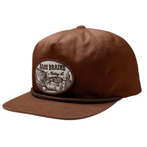 Image of Brixton Bass Brains Swim HP Snapback Hat 2024 in Brown | Cotton