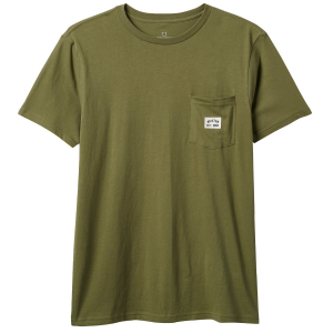 Brixton Woodburn Short-Sleeve Tailored Pocket T-Shirt Men's 2024 in Green size Medium | Cotton
