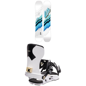 Women's Lib Tech Ryme C3 Snowboard 2024 - 144 Package (144 cm) + M Womens | Aluminum in White size 144/M | Aluminum/Polyester