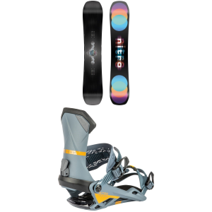 Nitro Optisym Snowboard 2024 - 156 Package (156 cm) + L Mens in Black size 156/L | Rubber