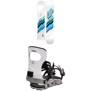 Women's Lib Tech Ryme C3 Snowboard 2024 - 150 Package (150 cm) + M Womens | Aluminum in White size 150/M | Aluminum/Polyester