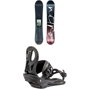 Women's Nitro Mystique Snowboard 2024 - 142 Package (142 cm) + M Womens | Aluminum in Black size 142/M | Aluminum/Polyester