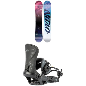 Women's Nitro Lectra Snowboard 2024 - 146 Package (146 cm) + S/M Womens | Aluminum in Black size 146/S/M | Aluminum/Polyester