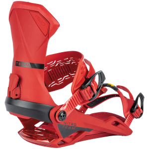 Nitro Team Snowboard Bindings 2024 in Red size Large | Rubber