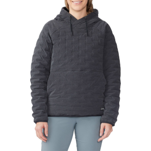 Women's Mountain Hardwear Stretchdown(TM) Light Pullover Hoodie 2024 in Gray size Medium | Nylon/Elastane