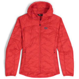 Women's Outdoor Research SuperStrand LT Plus Hoodie 2023 in Red size 2X-Large | Nylon/Polyester