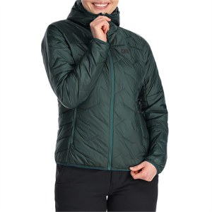 Women's Outdoor Research SuperStrand LT Hoodie 2023 in Green size X-Small | Nylon/Polyester