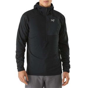 Image of Arc'teryx Delta 1/2 Zip Hoodie Men's 2024 in Black size X-Large | Elastane/Polyester