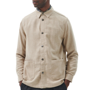 Barbour Waterhill Overshirt Men's 2023 in Khaki size Medium | Nylon/Acrylic/Wool