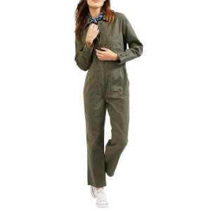 Women's Outerknown Station Jumpsuit 2023 Pant in Green size Large | Cotton