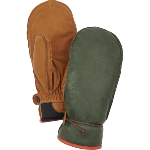 Hestra Wakayama Mittens 2023 in Green size 6 | Wool/Leather/Polyester