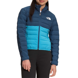 Kid's The North Face Belleview Stretch Down Jacket Girls' 2023 in Blue size X-Small | Elastane/Polyester