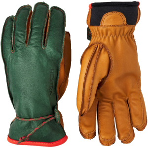 Hestra Wakayama 5-Finger Gloves 2025 in Green size 8 | Wool/Leather