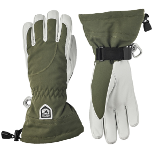 Women's Hestra Heli Gloves 2025 in Green size 8 | Leather/Polyester