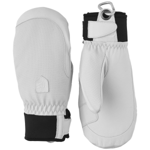 Women's Hestra Army Leather Patrol Mittens 2025 in White size 6 | Leather/Polyester/Neoprene