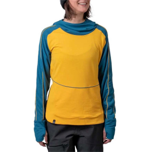 Women's Flylow Alva Hoodie 2023 in Yellow size Small | Spandex/Polyester