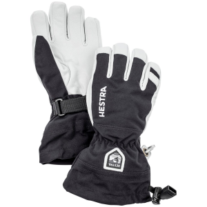 Kid's Hestra Army Leather Heli Ski Jr. Gloves Big 2025 in Black size 6 | Nylon/Leather/Polyester