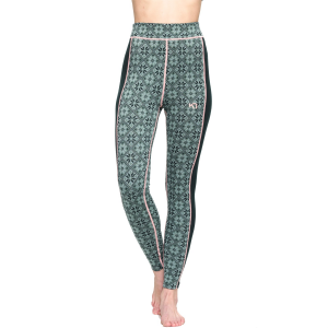 Women's Kari Traa Rose High Waisted Base Layer Pants 2023 in Green size X-Small | Wool/Micron