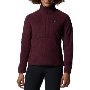 Women's Mountain Hardwear Explore Fleece(TM) Half Zip Top 2022 in Red size X-Small