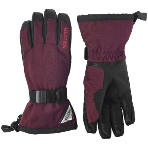 Hestra Powder Gauntlet 5 Finger Gloves 2024 in Purple size 6 | Polyester