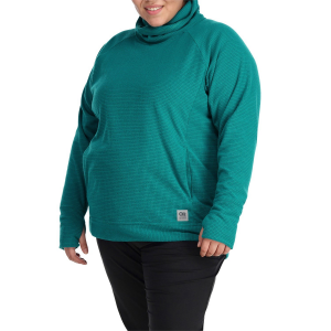 Women's Outdoor Research Trail Mix Cowl Plus Pullover 2023 in Green size 2X-Large | Polyester
