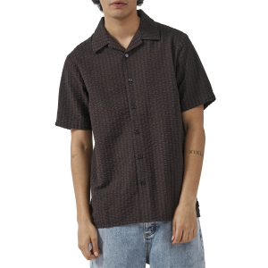 Thrills Paradise Code Bowling Shirt Men's 2023 in Brown size Small | Cotton