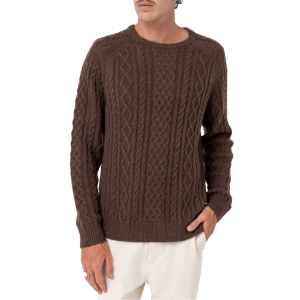 Rhythm Mohair Fishermans Knit Sweater Men's 2023 in Brown size X-Small | Nylon/Acrylic/Wool