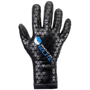 Solite 2/2 Gauntlet Wetsuit Gloves 2022 in Black size X-Large | Nylon/Neoprene
