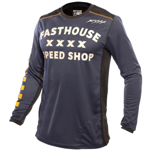 Fasthouse Swift Classic Long-Sleeve Jersey 2023 in Blue size Small | Polyester