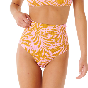 Women's Rip Curl Afterglow High Waist Cheeky Bikini Bottoms 2023 in Pink size X-Small
