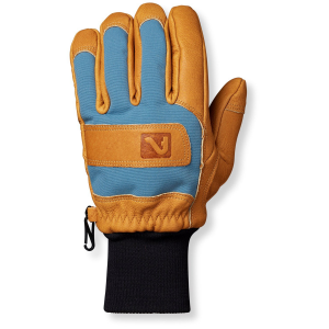 Flylow Magarac Gloves 2024 in Blue size Large | Nylon/Leather/Polyester
